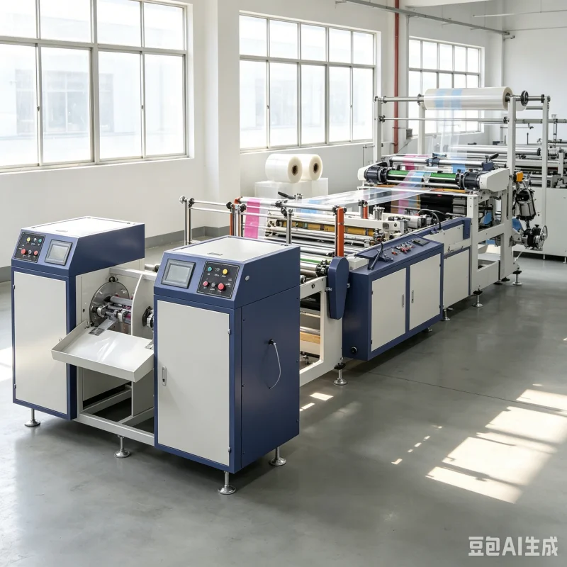 Biodegradable T Shirt Bag Making Machine For Eco Friendly Retail Stores High Speed Automatic Shopping Bag Production Line System