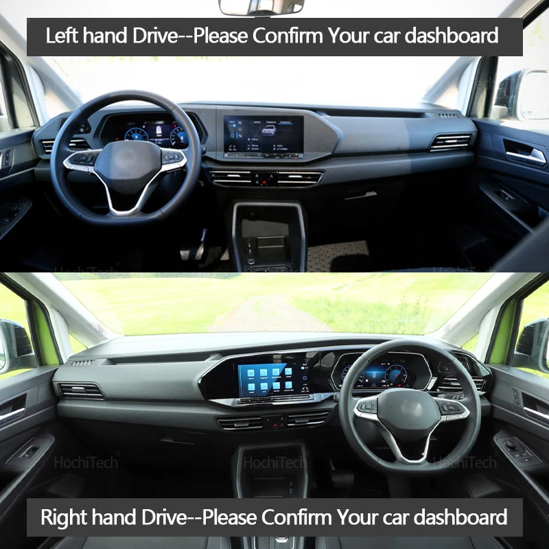 For Volkswagen VW Caddy 5 Life Cargo 2021-2025 Car Dashboard Cover Avoid Light Pad Sun Shade Anti-UV Carpets Non-Slip Case Mat