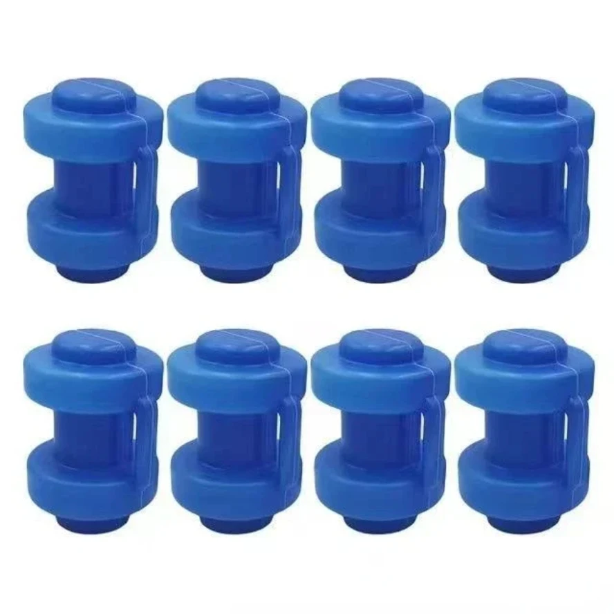 

8 шт., торцевая крышка для батута, защитная фитнес-синяя для сетчатых столбов, водонепроницаемая, прочная, безопасная, для отдыха, запасная часть диаметром 25 мм