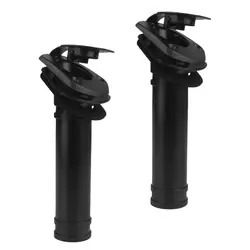 MagiDeal Durable 2 Pieces Nylon Flush Mount Kayak Boat Fishing Rod Holder with Cap Gasket for Rafting Flatable Boat Accessories
