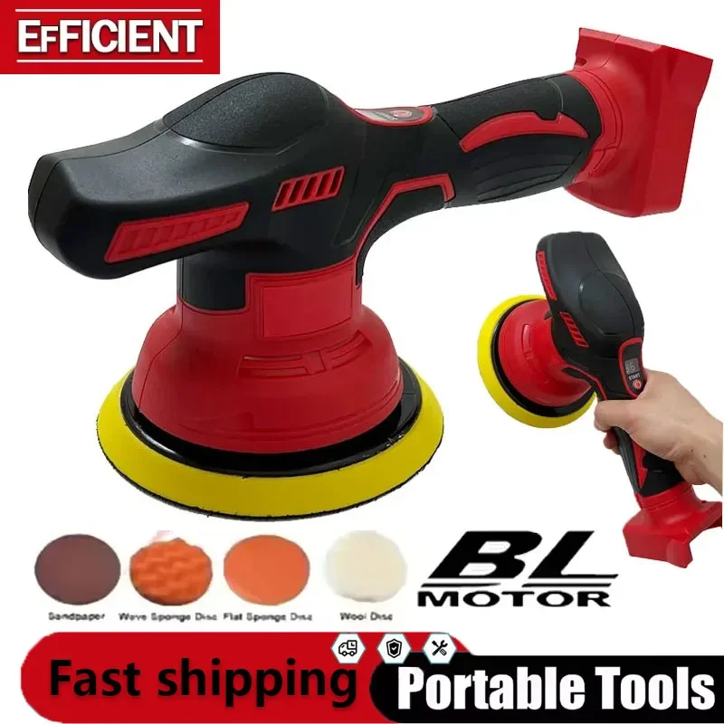 

For Milwaukee 18V Lithium Battery Cordless Polisher 8 Gears Digital Display Electric Polisher Auto Car Waxing Polishing Machine