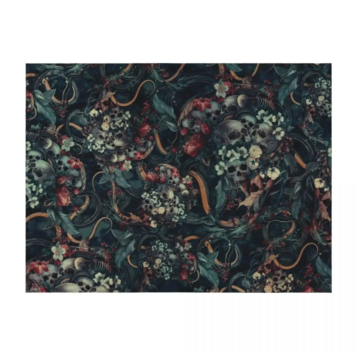 

Skulls and Snakes Throw Blanket Bed Cute Thermals For Travel Decorative Sofa Blankets