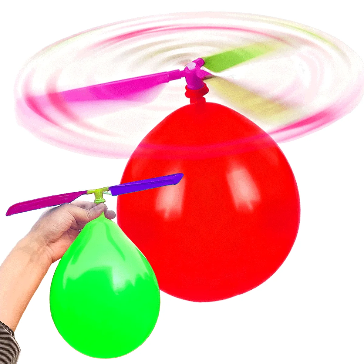 Kit de Ciencia de Helicóptero con Hélices de Globos DIY (2 Sets) - Modelo Educativo de Helicóptero Aerodinámico, Ciencia Hecha a Mano ZSY