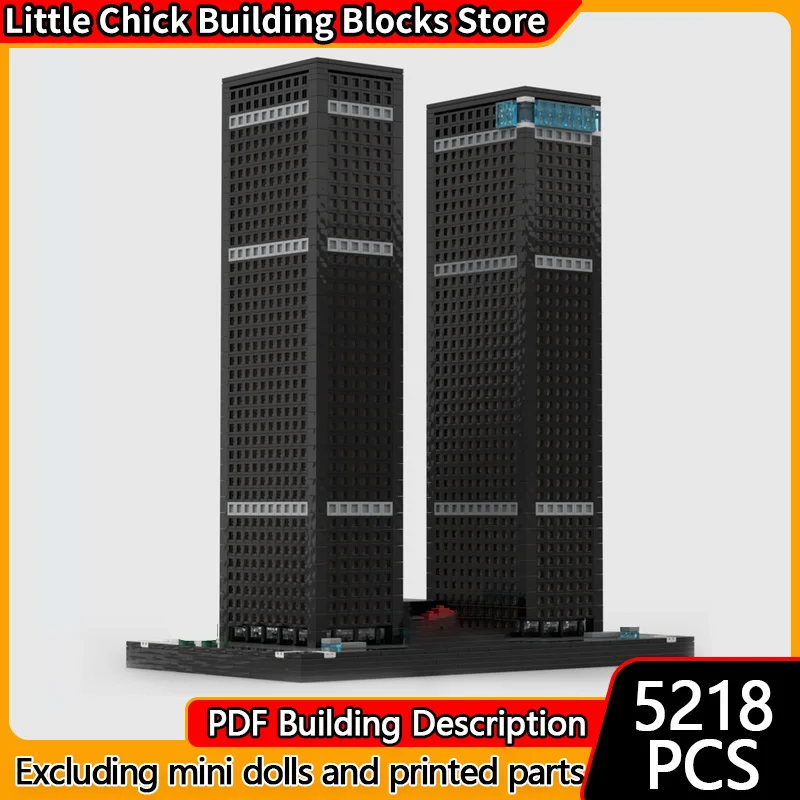 

City Street View Model MOC Building Bricks City National Plaza Modular Technology Children Holiday Gifts Assemble Toys Suit