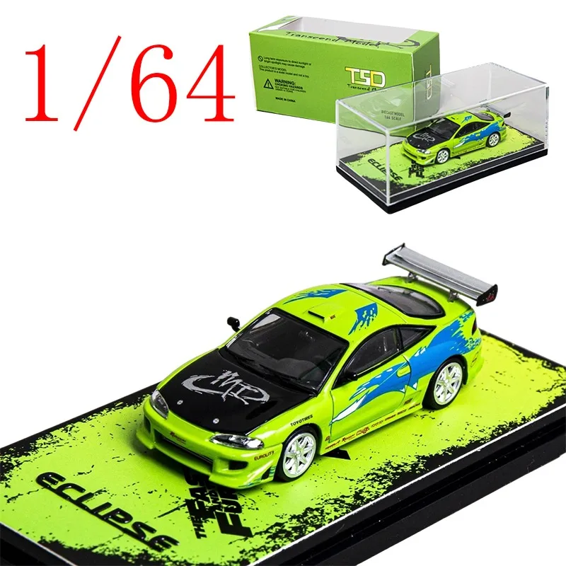 

TSD Diecast 1/64 Mitsubishi Eclipse Alloy Car Model Mitsubishi Fast and Furious Collectible Play Vehicles Special Original Box