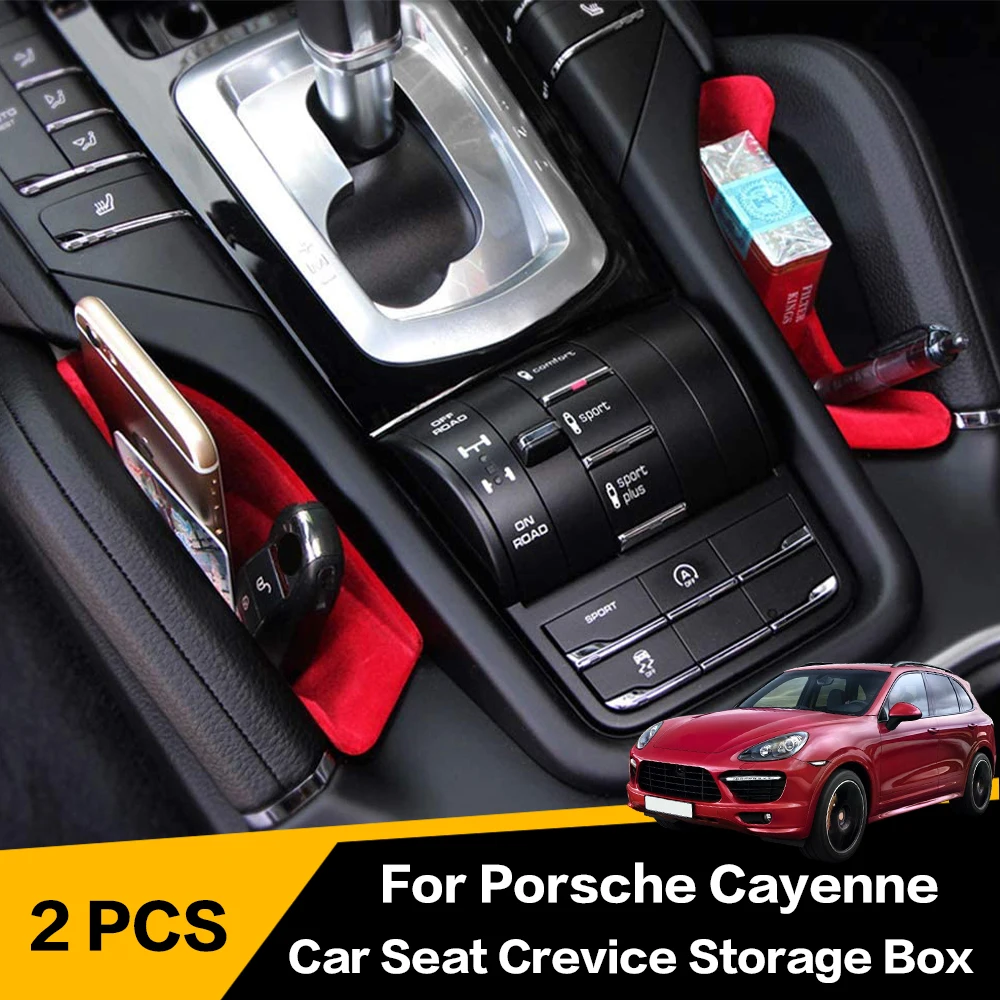 2 Pcs Car Seat Crevice Storage Box Bag Center Console For Porsche Cayenne 2011 2012 2014 2015 2016 2017 2018 Interior Accessory