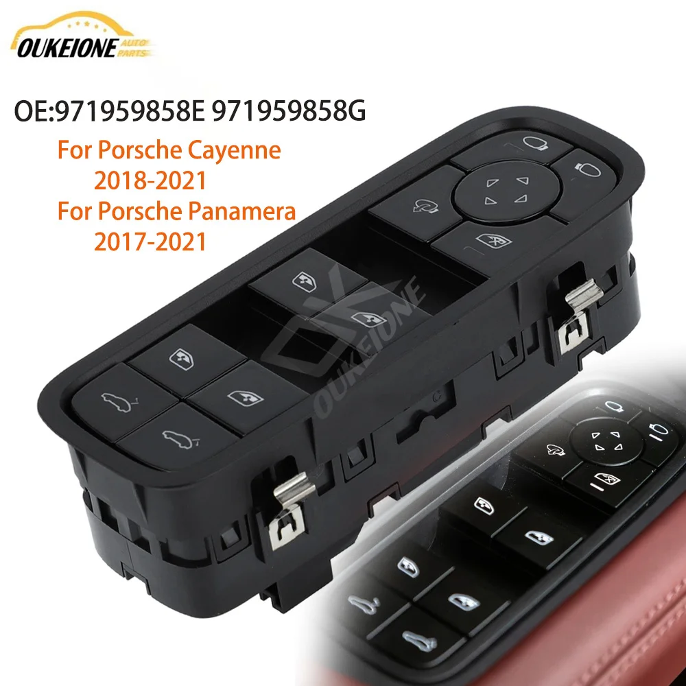 

971959858E 971959858G for Porsche Cayenne 2018 2019-2021 Panamera 2017-2021 Electric Master Power Window Control Switch Button