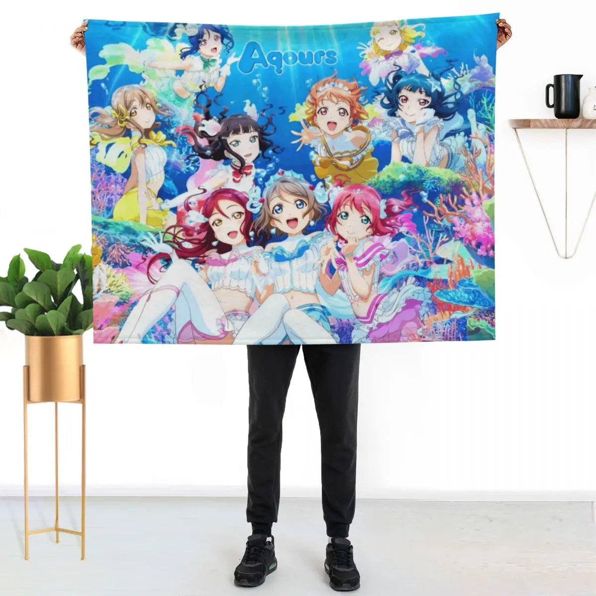 Love Live! Sunshine!! - Koi ni Naritai AQUARIUM Throw Blanket Bed covers Luxury St Bed linens Kid'S Summer Nap Blankets