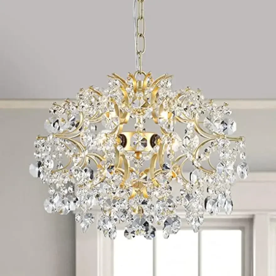 

GHJUYIOL YECTSKI Crystal Chandelier Pendant Ceiling Light Modern Hanging Lighting Fixture for Bedroom Hallway Bar Kitchen Bathro