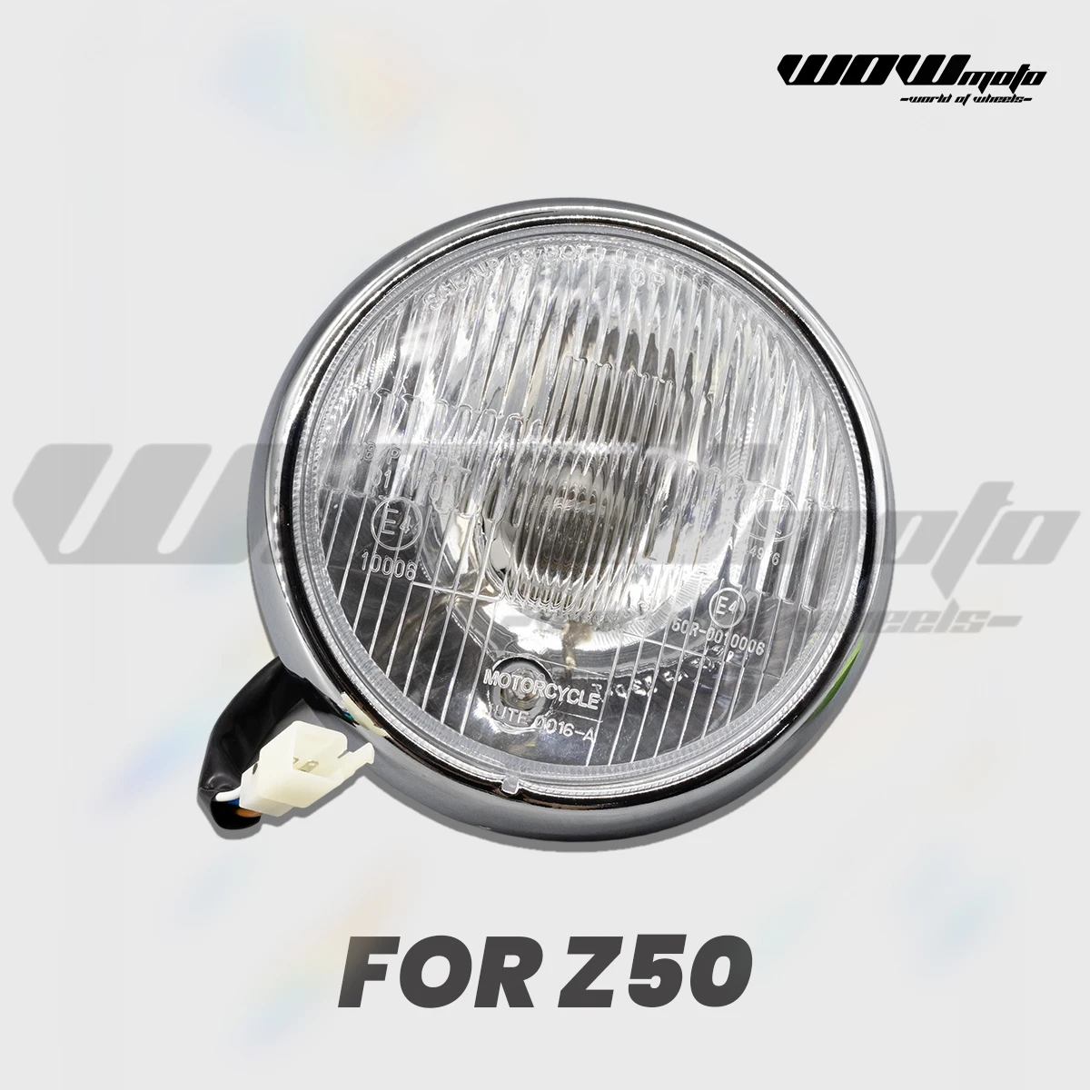 Mini Moto Headlight Assembly For Monkey Z50 | E-Mark Approved Lens Without Bucket | Custom Motorcycle Electrical Parts