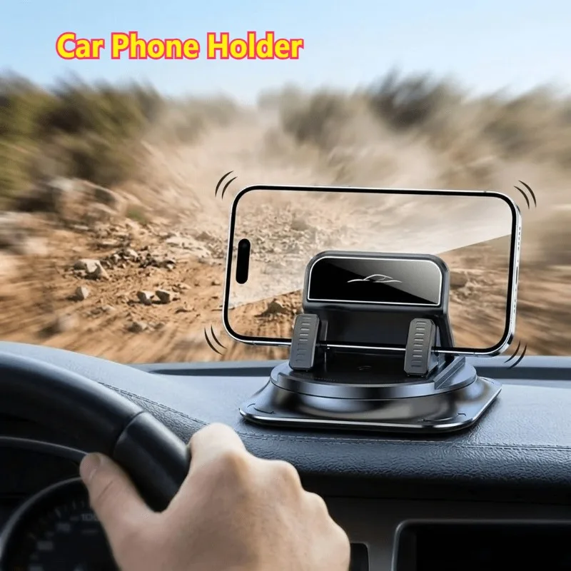 Universal Car Phone Mount Anti-Slip Pad Dashboard Navigation Holder Support Bracket 360 Degree Rotation Stand Car Accessories