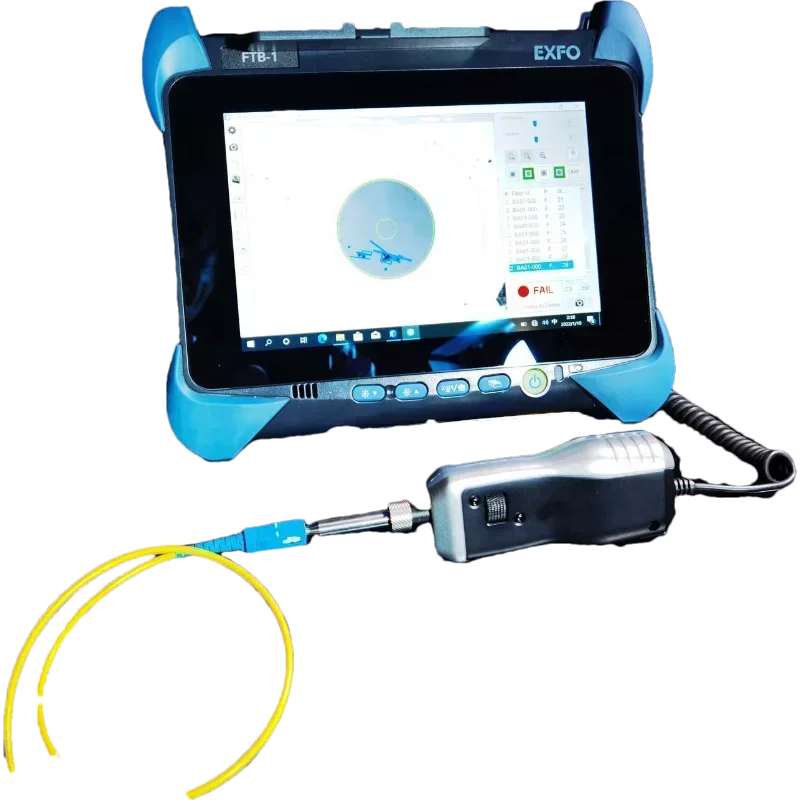 

Цифровой оптоволоконный инспекционный микроскоп OTDR FVO-600B USB-видеозонд 400X: 0,370 мм Y: 0,275 мм