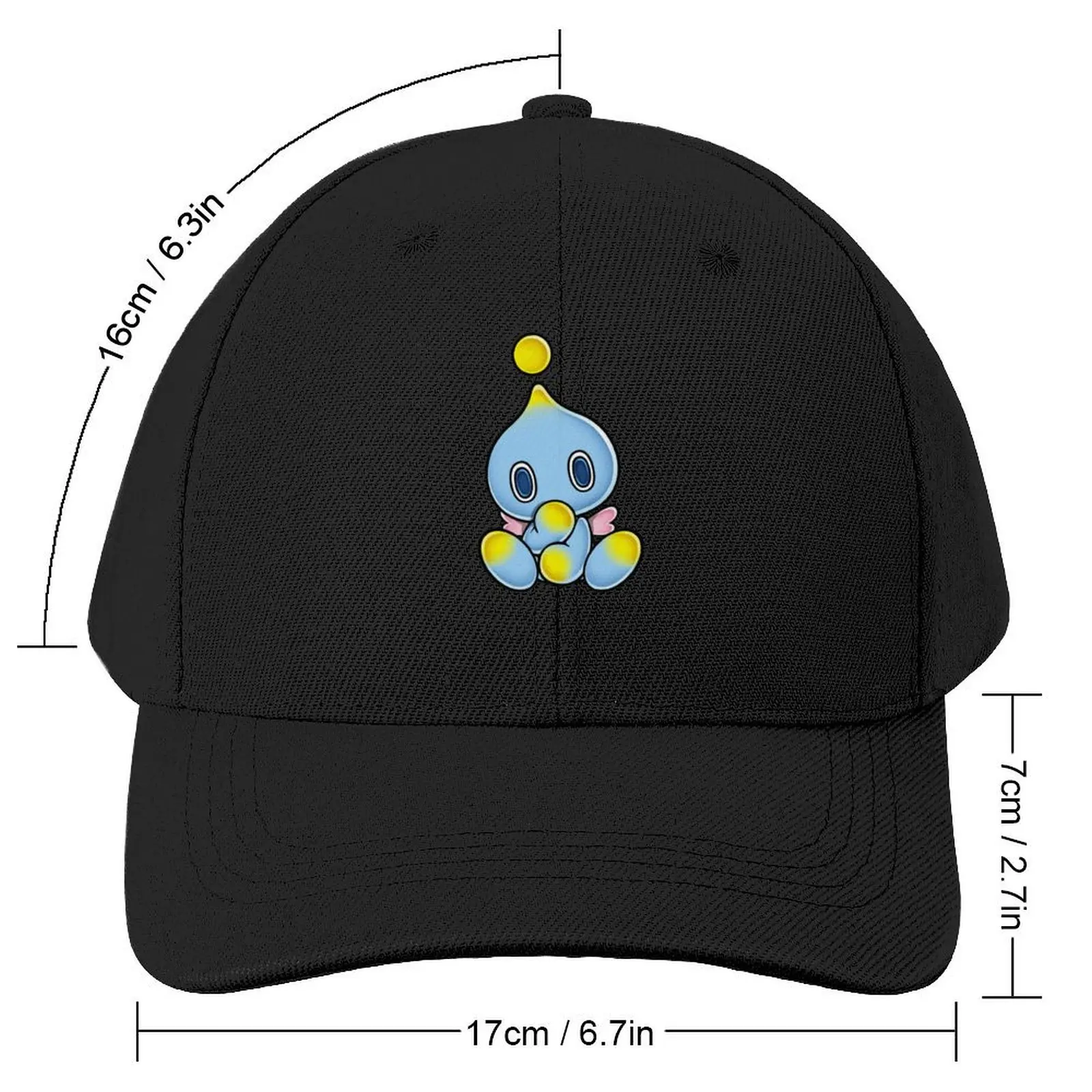 Cute Chao Sonic the Hedgehog Sticker Phone Case Baseball Cap beach hat Custom Cap Man Women's