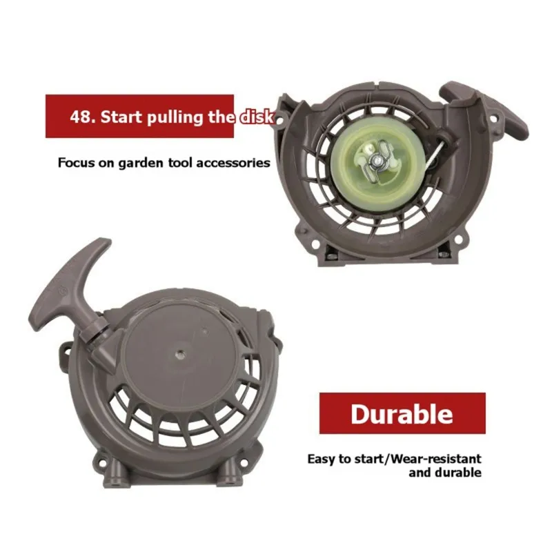 【Big Deal】2 Stroke For 48 Engine 63CC Earth Auger Hole Digger Tiller Cultivator Pull Recoil Starter Assembly Rewind Parts