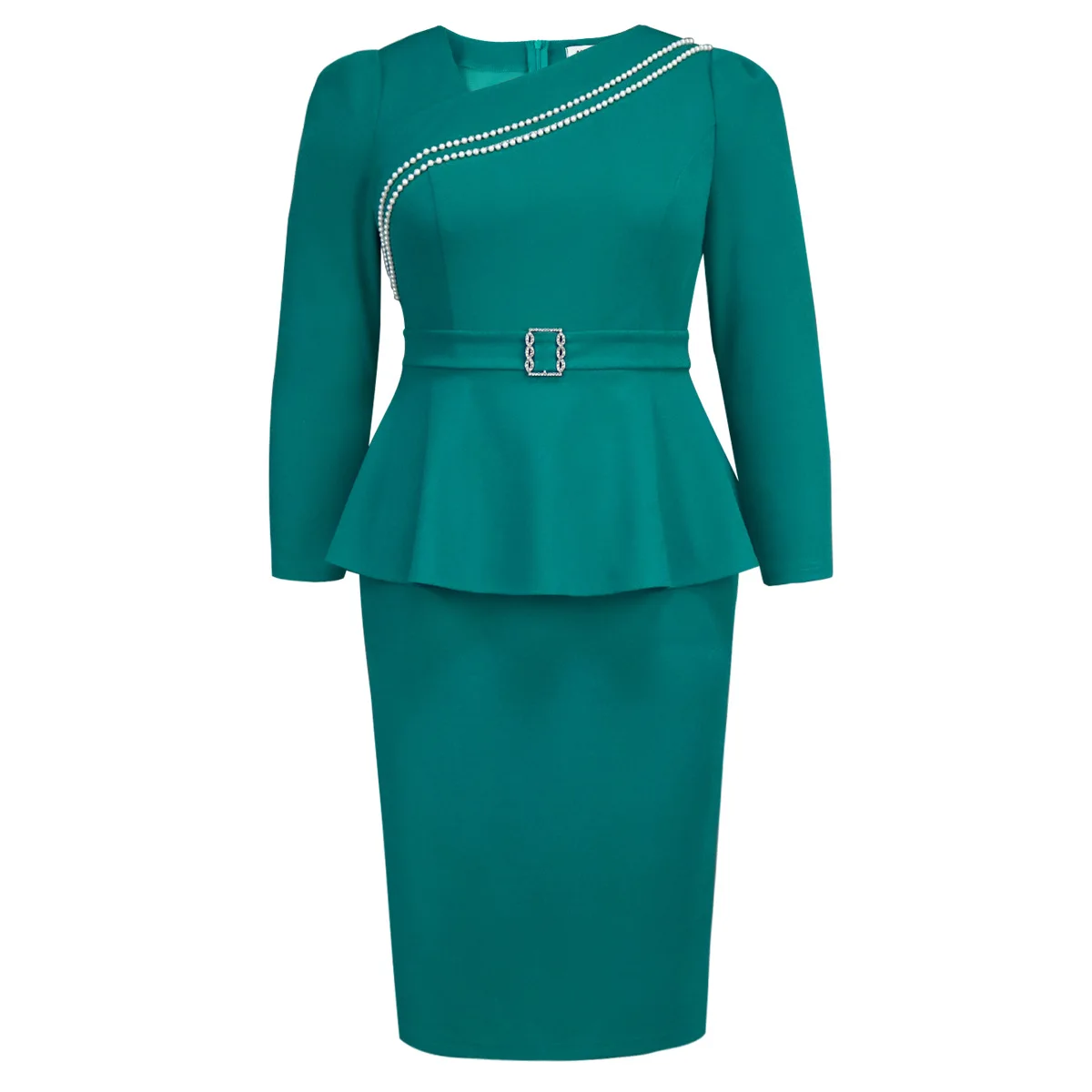 

Плюс размер Дашики Африканские вечерние платья для женщин Осеннее африканское облегающее платье миди из полиэстера с длинными рукавами L-4XL