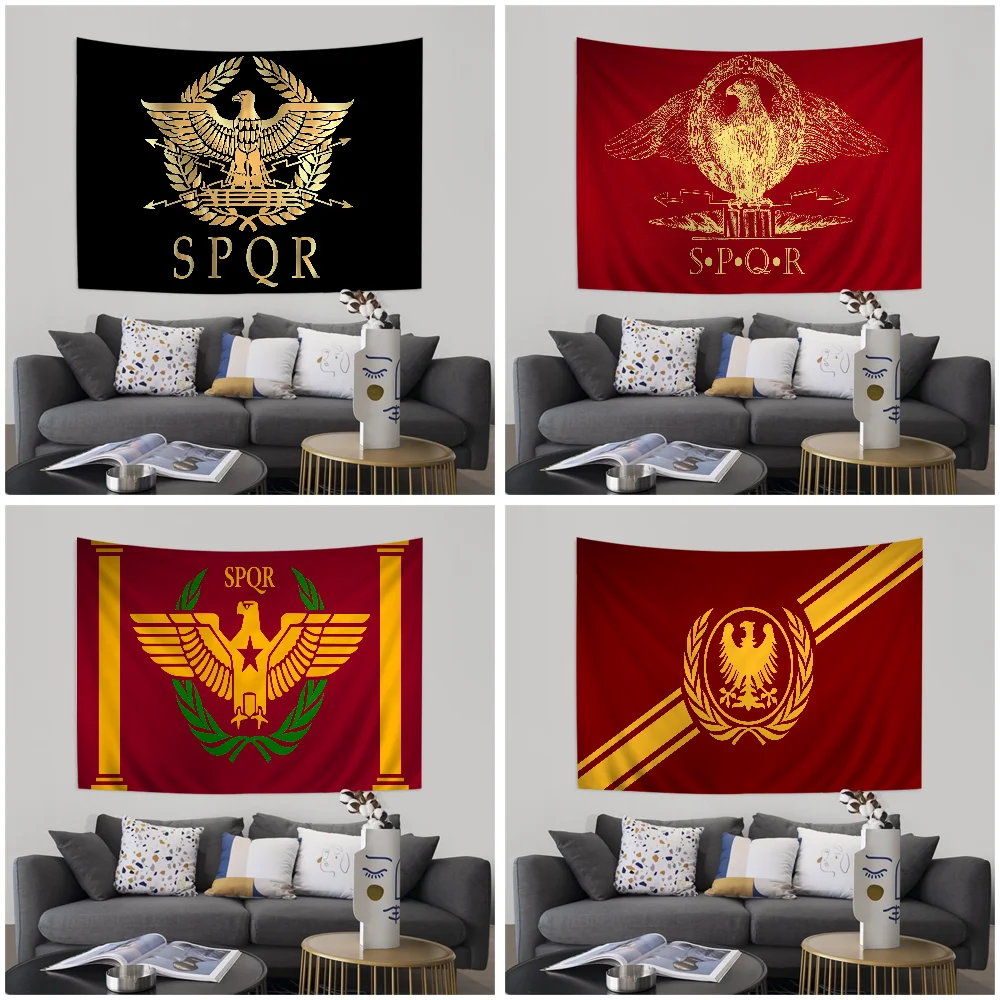 Roman SPQR Printed Cartoon Tapestry For Living Room Home Dorm Decor INS Home Decor