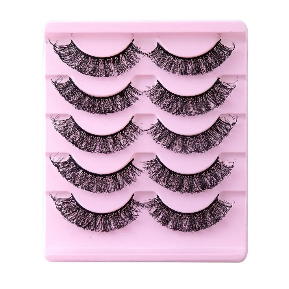 DD Curl Russian False Eyelashes 3D Mink Fluffy Natural Russian Eyelashes Super Volume Reusable DD Curl Eyelashes