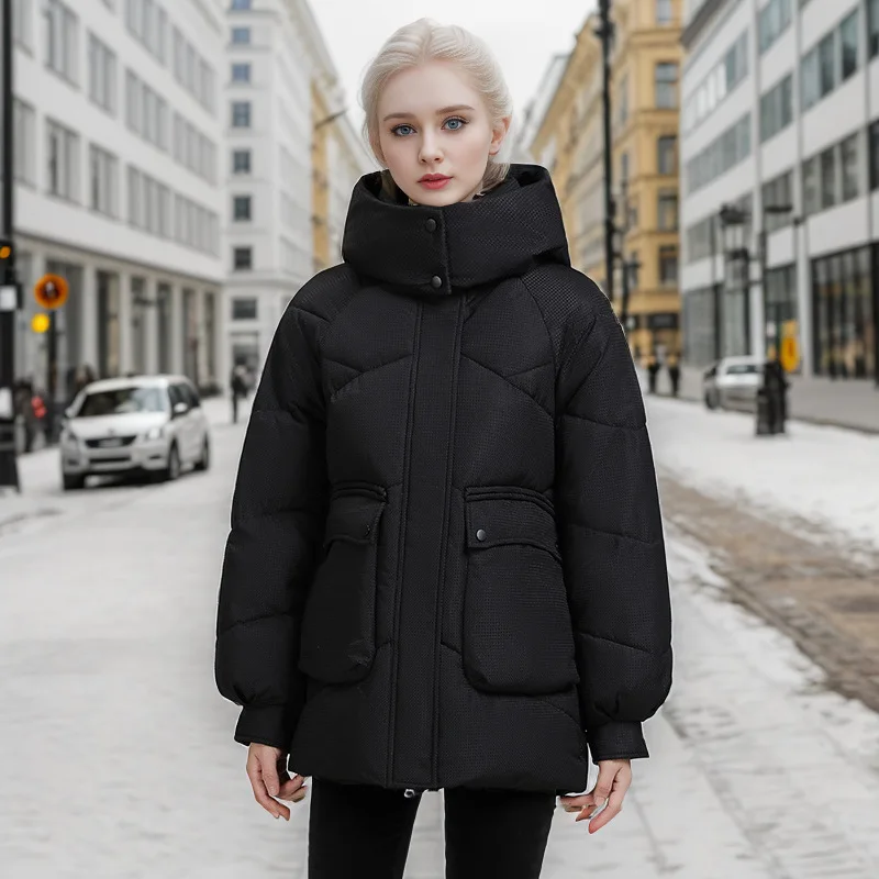 2023 Winter Women Jacket Coats Short Parkas Female Down Cotton Hooded Overcoat Thick Warm Jackets Windproof Casual Student Coat