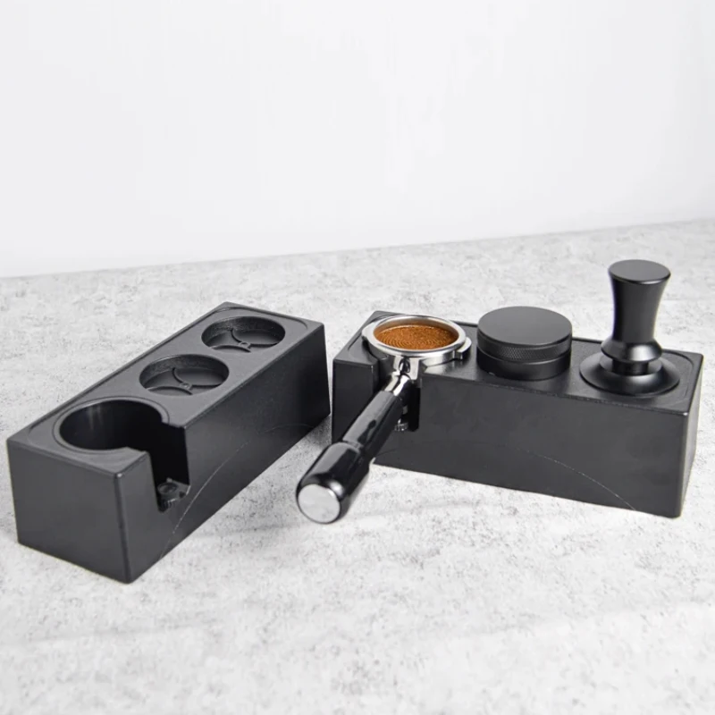 Espresso-Manipulation station multifunktion ale Kaffee-Klopf box 51-58mm universell verstellbarer Sieb träger halter Kaffee schwarz