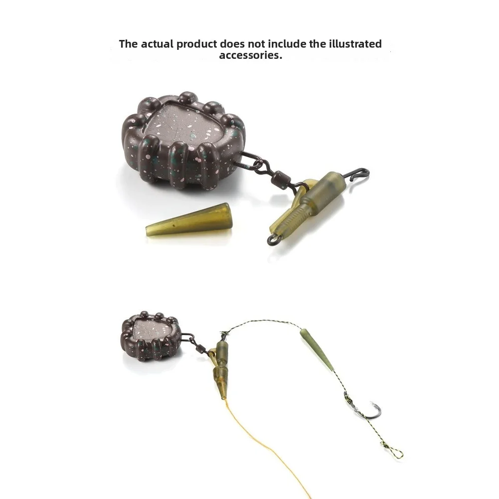 92PCS Carp Fishing Line Protection System with TPR Rubber Sleeves Curved Tubes 3-Way Swivels Q Rings Needle and Latch Pin