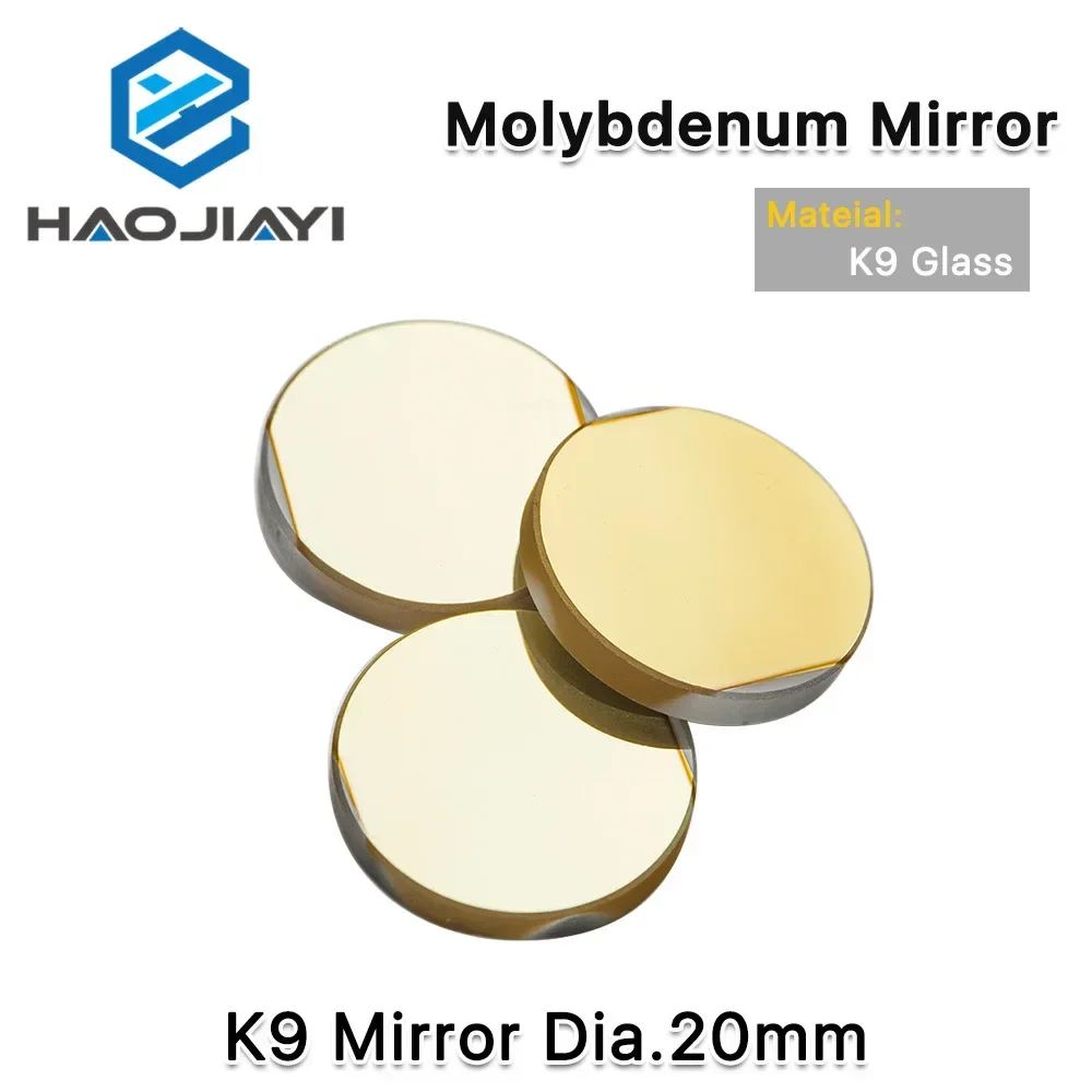 Diameter 20mm K9 CO2 laser reflection mirror glassmaterial with golden coating for laser engraver cutting Machine