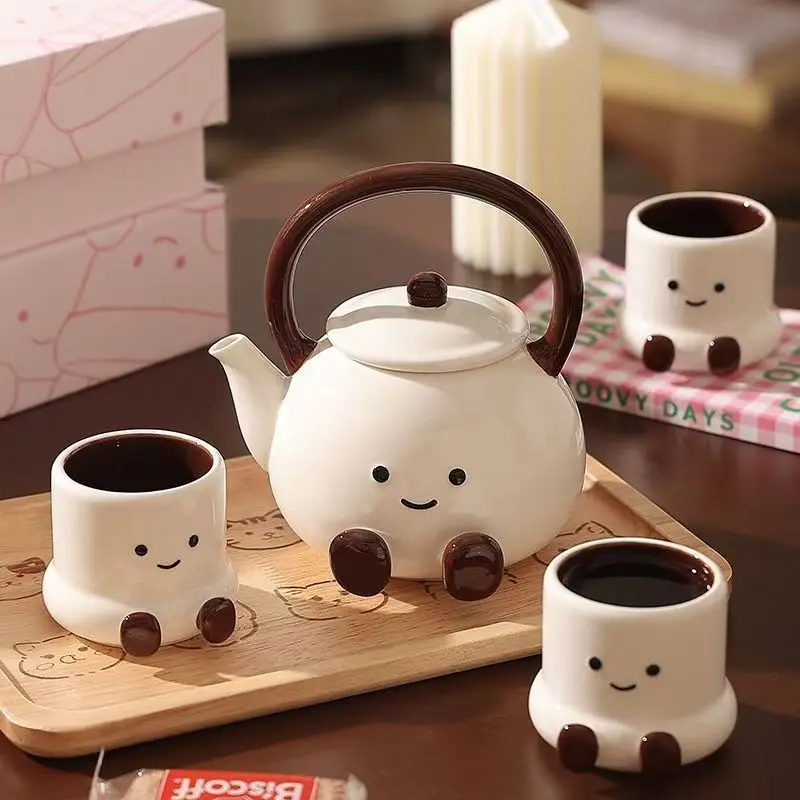 

Light luxury high-value ceramic water set drinking cup coffee kettle household living room hospitality