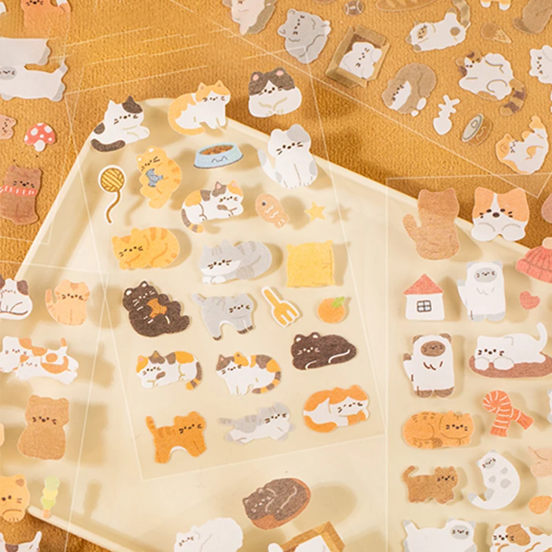 Mr. Paper 4-Pack Plush Pet Felt Stickers, 3D Faux Fur Texture, Cute Pet Theme Journal Scrapbook Decor, Creative Collage Material view 2