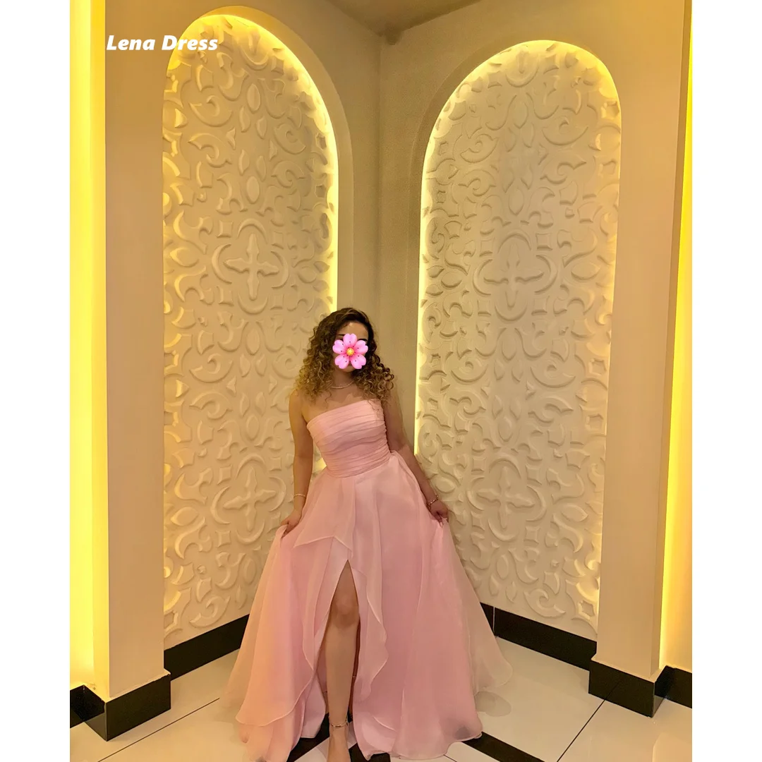 

Lena Customized Dubai Evening Dresses Luxury Women's Elegant Party Dress Multi-layered Formal Dresses Woman Pink Sleeveless Prom
