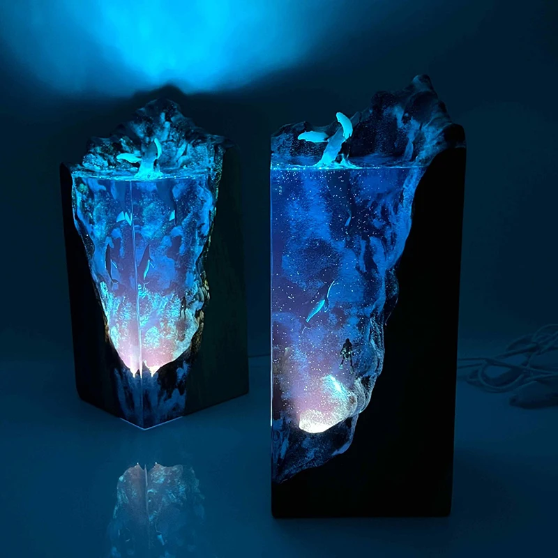 

Deep-sea Whale Groups Organism Resin Light Creactive Art Decoration Table Lamp Amazing Natural Landscape Night Light USB Charge