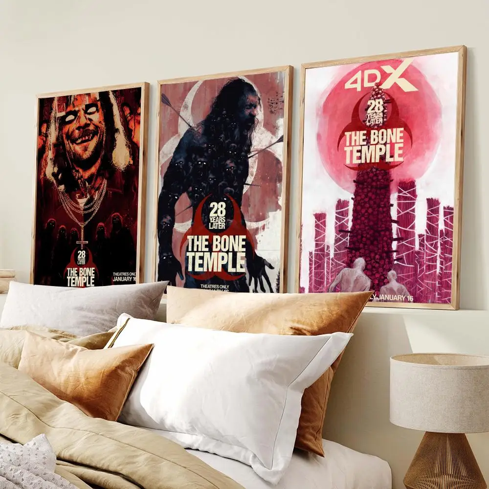 Movie 2-28 Years Later Bone Temple Poster PP Wall Decor Posters Celebrity Art Prints Aesthetic Wall Art Bedroom Office Home Gift