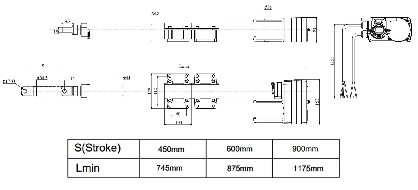 24V 5000N Linear Actuator IP66 Waterproof for Chicken Coop Ventilation Windows
