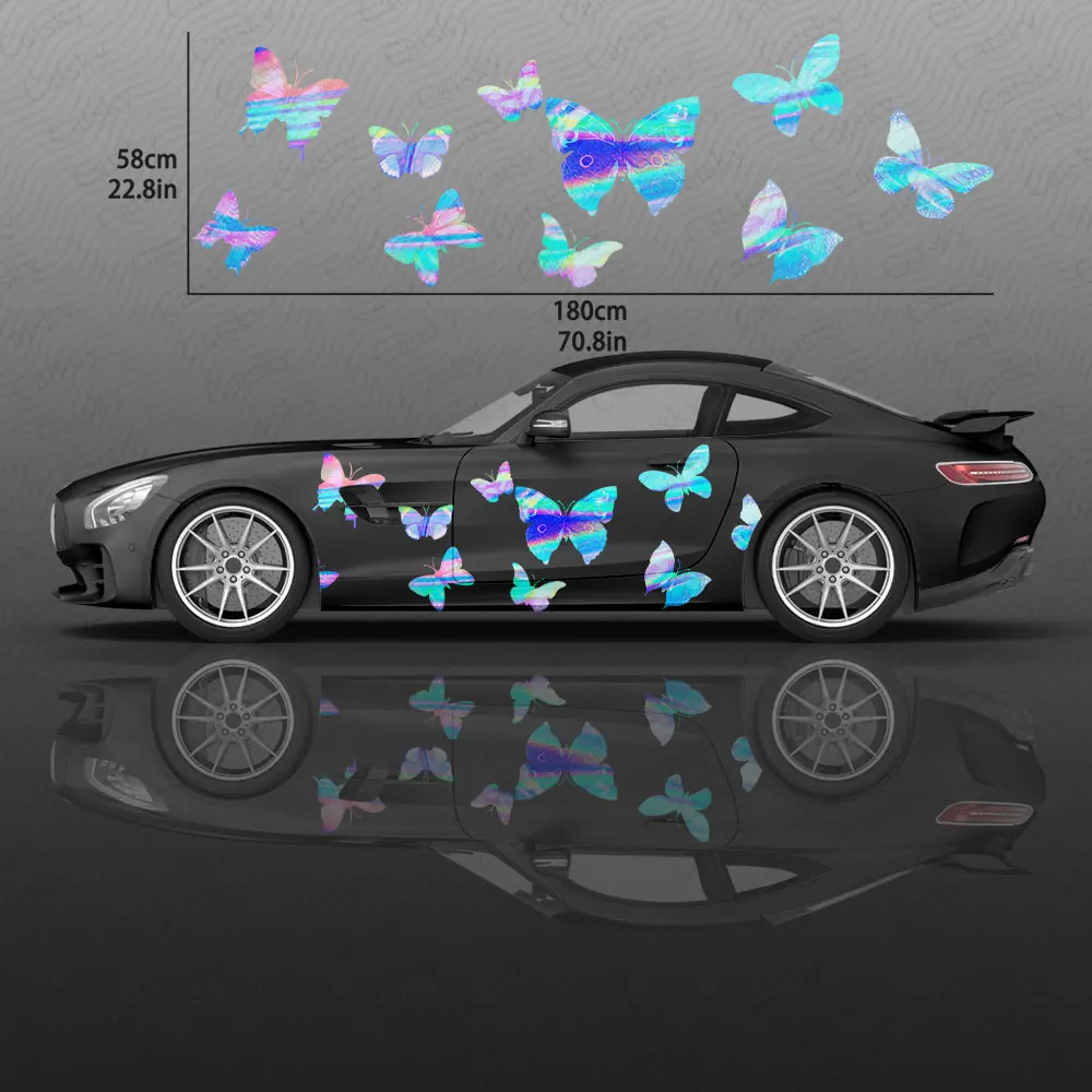 

Butterfly Car Sticker Vinyl Side Graphic Decoration Accessories Decal Butterfly Sticker Fits Any Vehicle