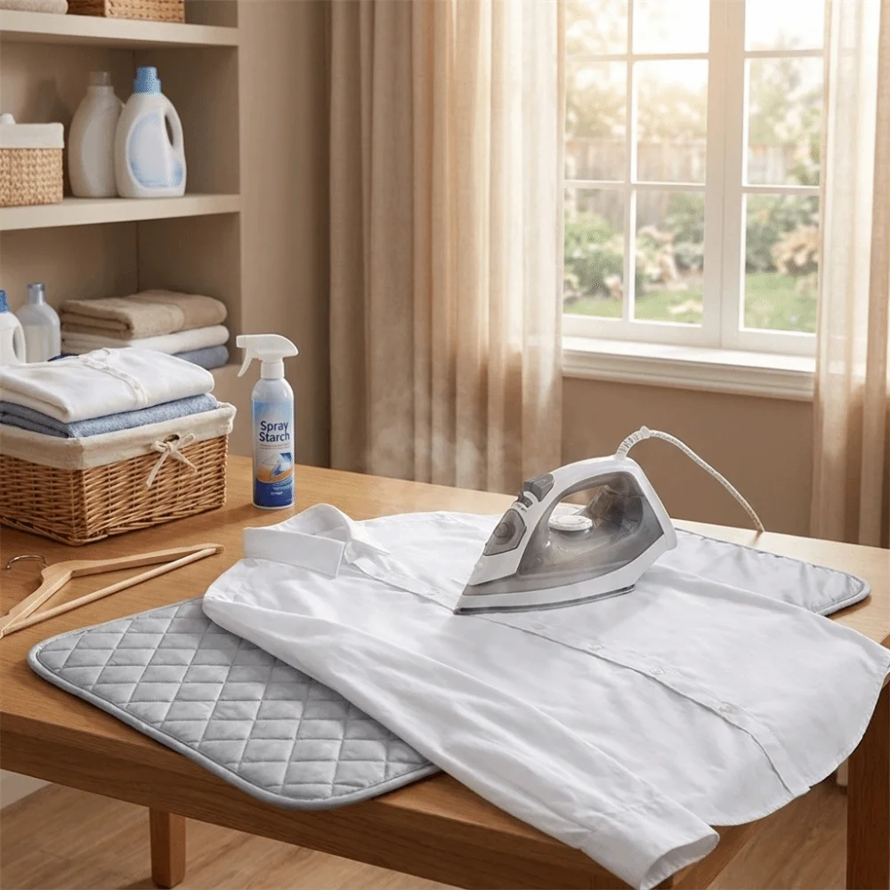 Washer Dryer Heat Resistant Ironing Mat Double Side Portable Laundry Pad Foldable Compact Ironing Blanket Table Top