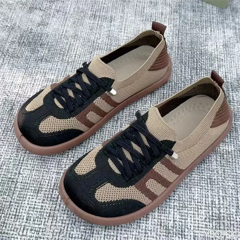 ربيع جديد أزياء المرأة الشقق تنوعا عارضة أحذية مريحة لينة سوليد عدم الانزلاق أحذية خفيفة الوزن التنفس الأحذية النسائية