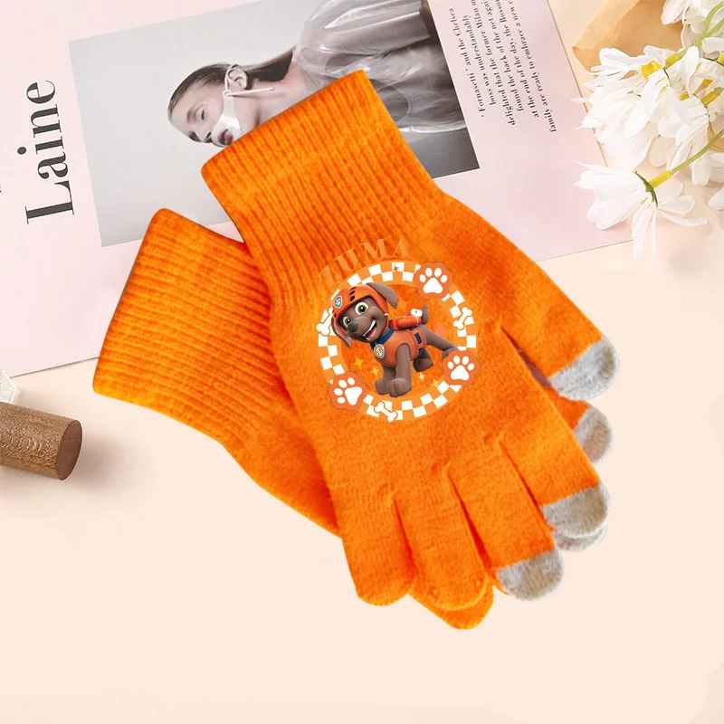 2025 باو باترول قفازات الكرتون عيد الميلاد تشيس سكاي طباعة لمس قفاز Kawaii الشتاء في الهواء الطلق الملحقات الحرارية هدايا عيد الميلاد #4