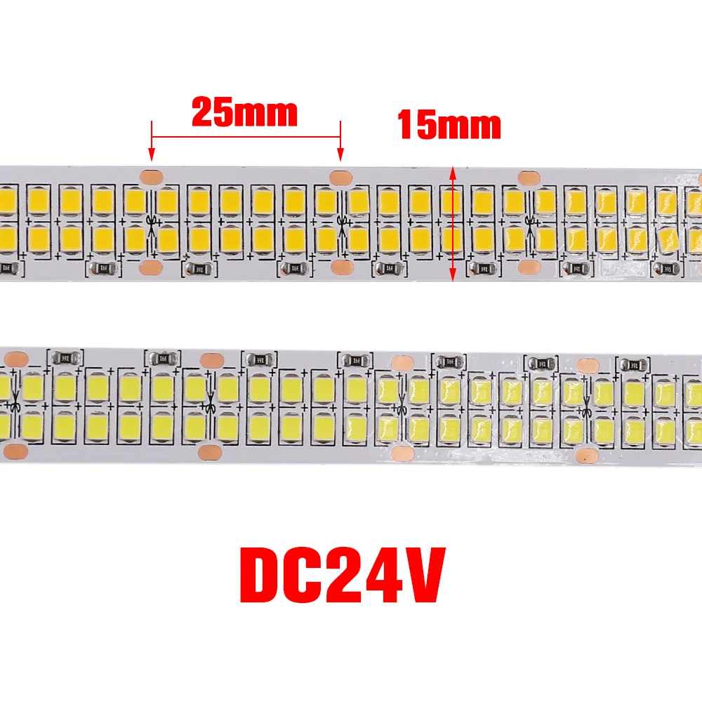 شريط إضاءة LED مقاوم للماء ، شريط السوبر مشرق ، مصباح دافئ الصمام الثنائي ، مصباح أبيض بارد الطبيعية ، صف مزدوج ، 2835 ، 480LEDs لكل متر ، 5 متر ، 12 فولت ، 24 فولت