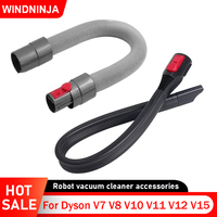 For Dyson V7 V8 V10 V11 V12 V15 Flexible Crevice Tool Cordless Vacuum Accessory Extension Hose Flat Suction Nozzle Head Part