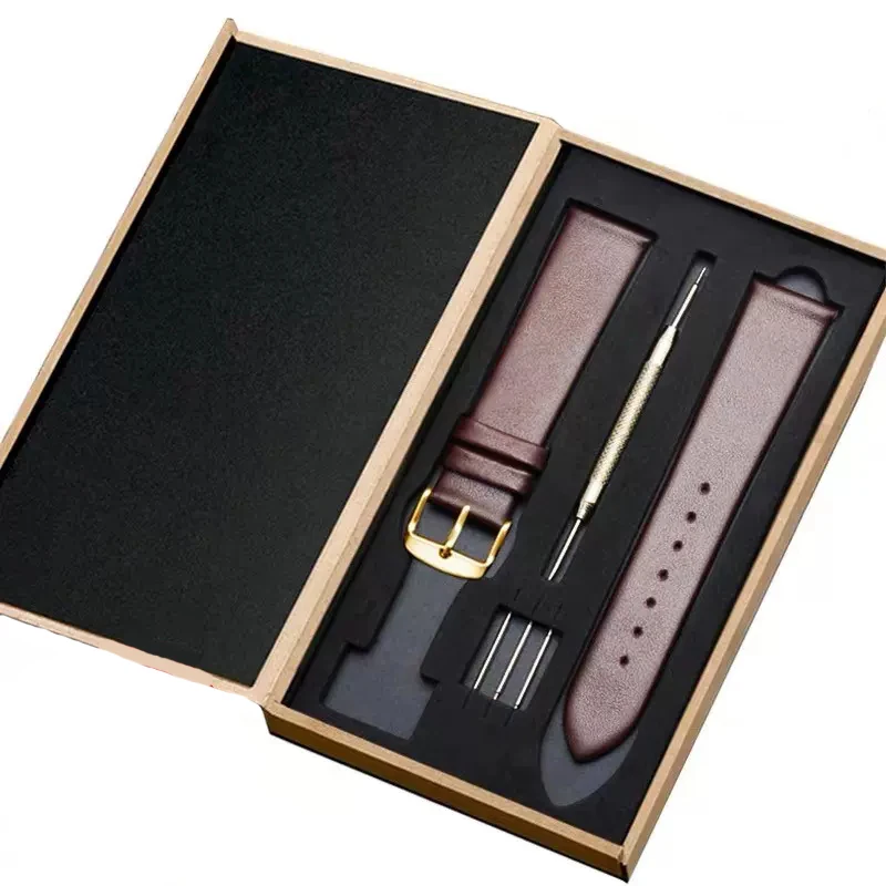 Cowhide watch band genuine leather 18mm 20mm 22mm thin smooth watch strap belt Suitable for DW watches galaxy watch gear s3