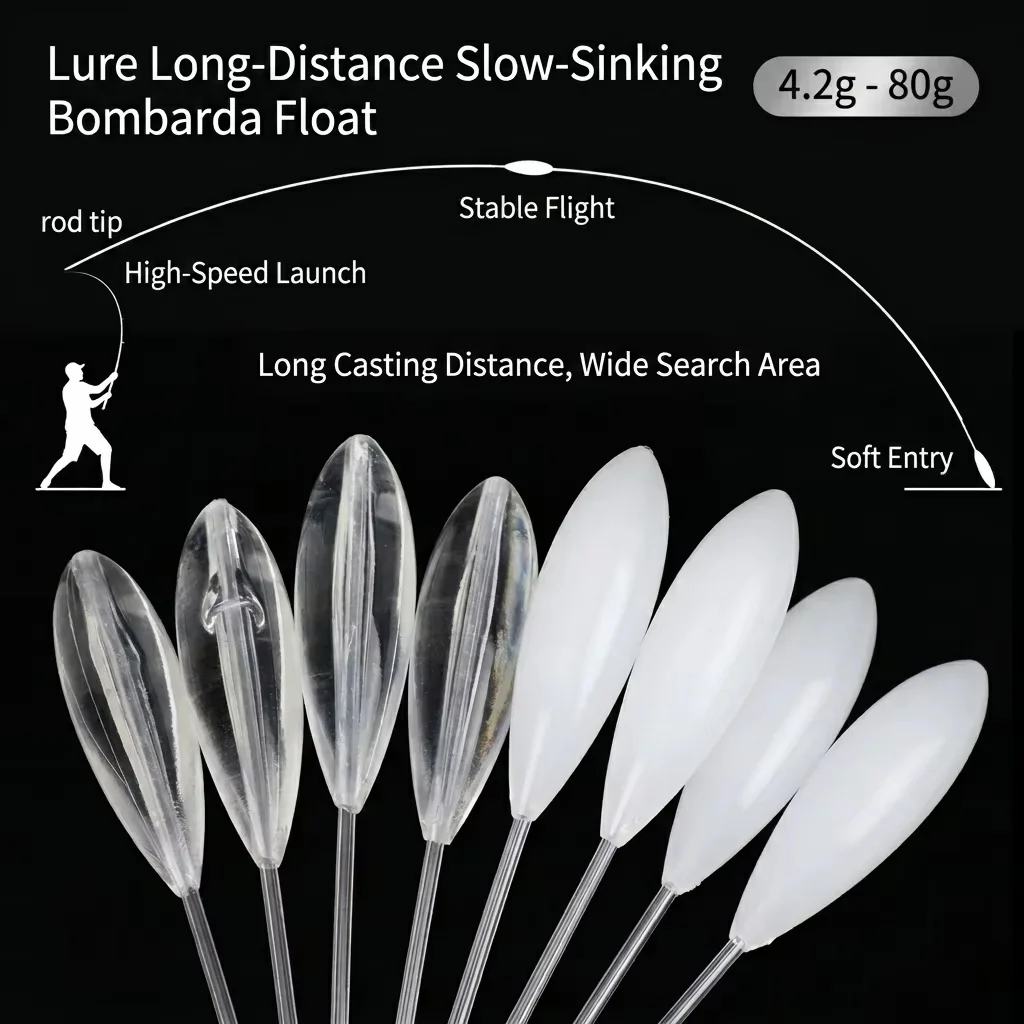 1pc 4.2g-80g Fishing Float Upward Bobber Slow Sinking Assist