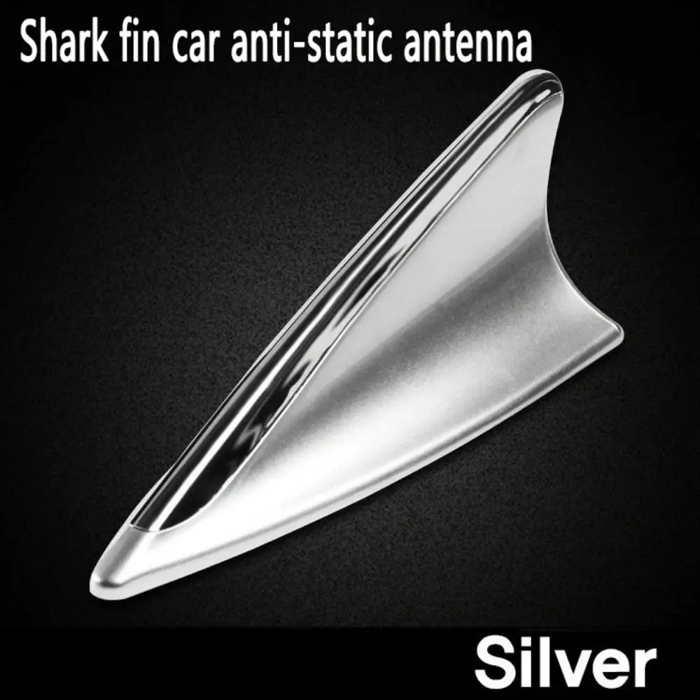 Adapter FM Signal Amplifier Roof Top Mount Aerial Antenna Cover Shark Fin Antenna Anti-static Sticker Car Radio Aerials