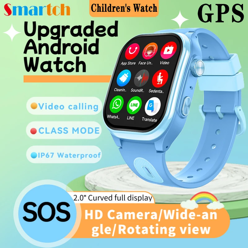 

Детские 4G Смартфон Часы 2 + 16G GPS WIFI Видеозвонок Приложение Загрузка SOS Детские Смарт-часы Монитор Трекер Местоположение Мальчики Девочки Подарки