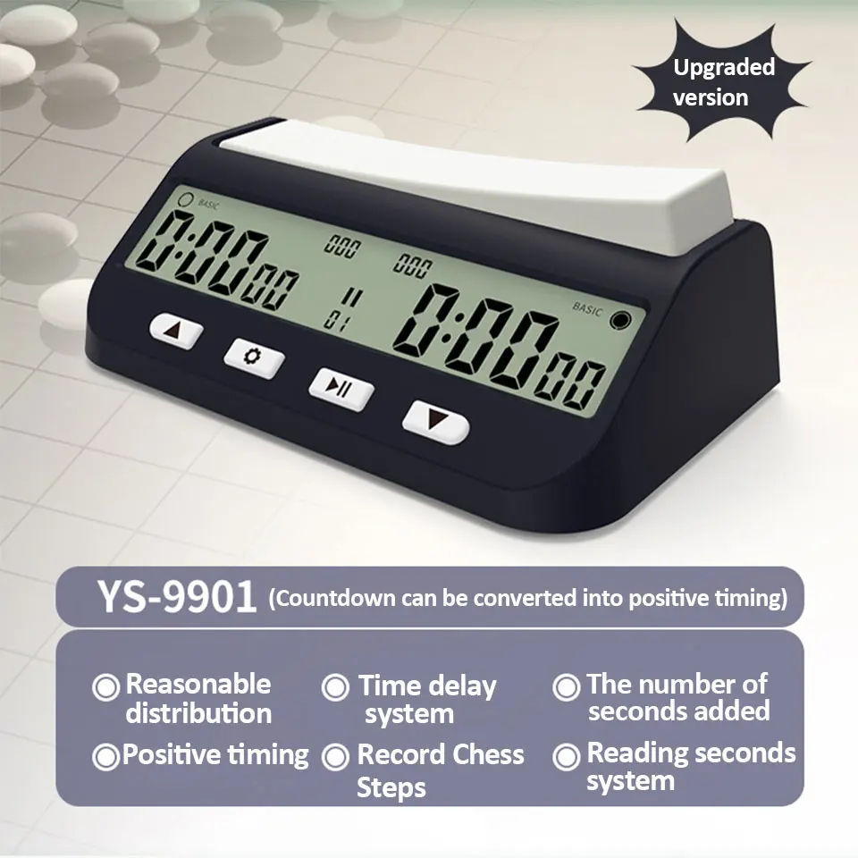 YS9901/YS902 Mehrzweck Tragbare Professionelle Schachuhr Digitale Schachtimer Spieltimer – Detail 12
