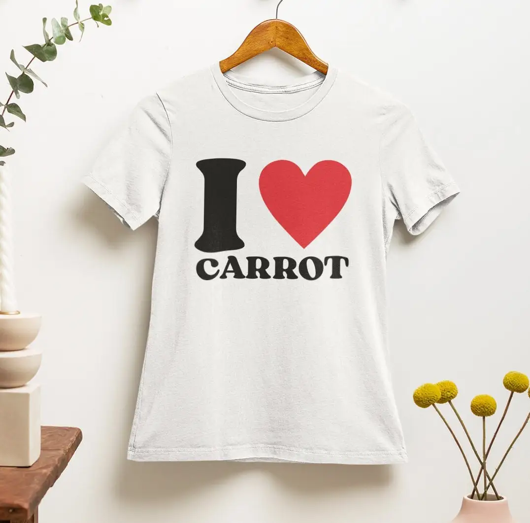 I Love Carrot T Shirt Funny Y2K Aesthetics Hilarious 2000S 90S Garden