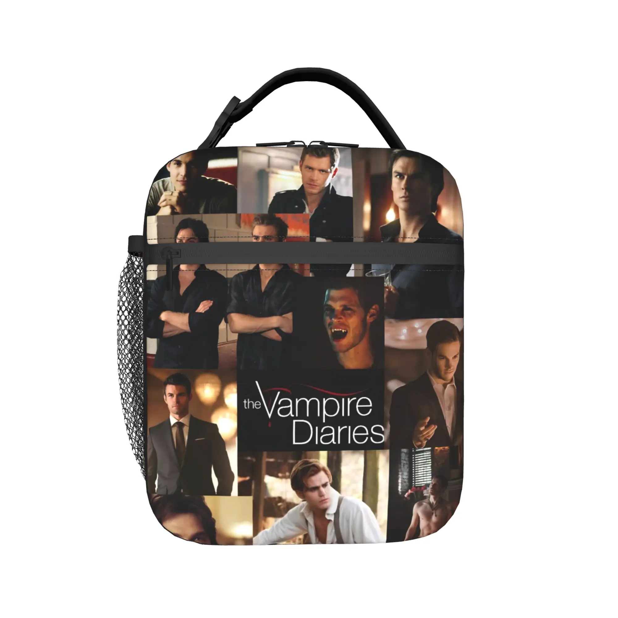 The Vampire Diaries Resuable Movie Lunch Bag Aesthetic School Lunch Box Graphic Design Portable Insulated Tote Food Bags