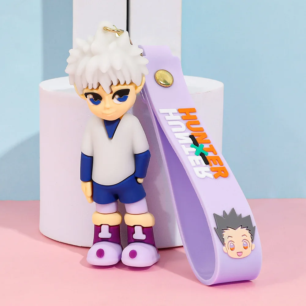 Anime caçador x caçador chaveiro, cosplay gon · freecss boneca killua figura chaveiros saco de carro acessórios atacado