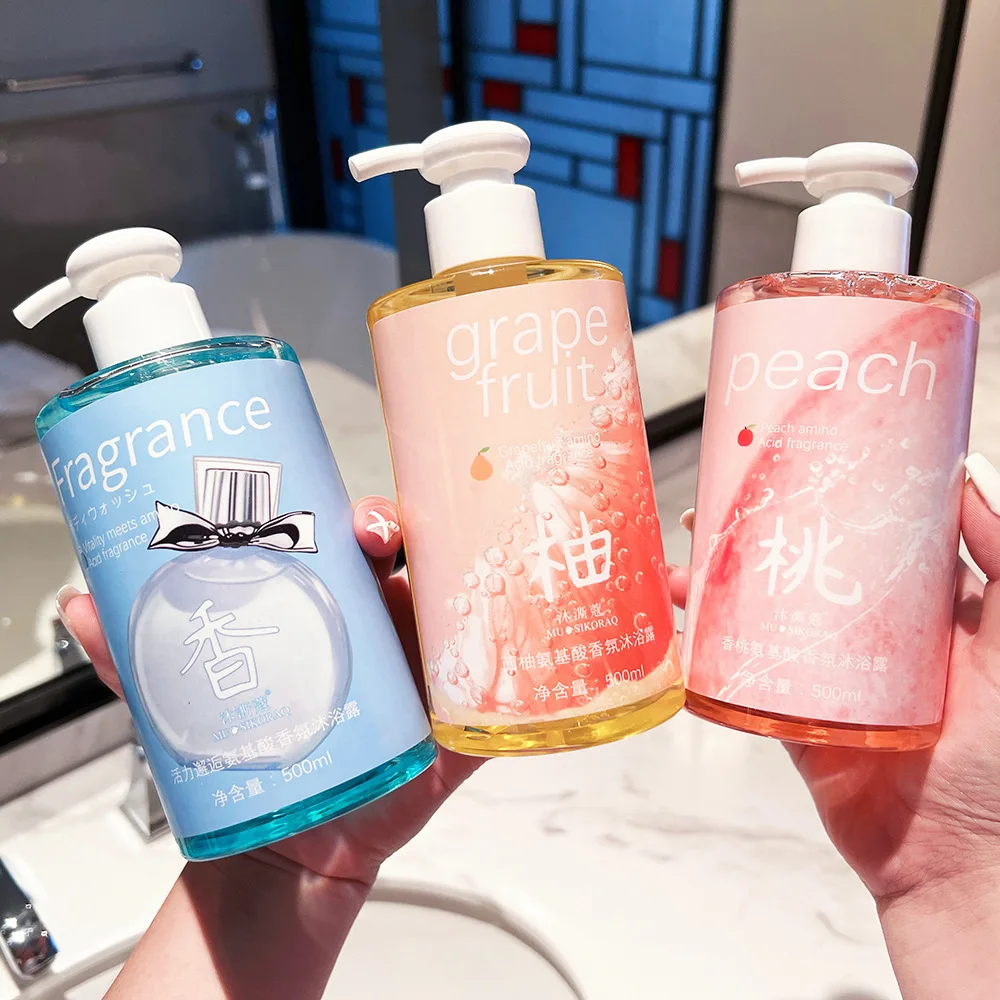 

Deep Cleansing Peach Scented Shower Gel with Amino Acid Niacinamide Hydrating and Oil Balancing