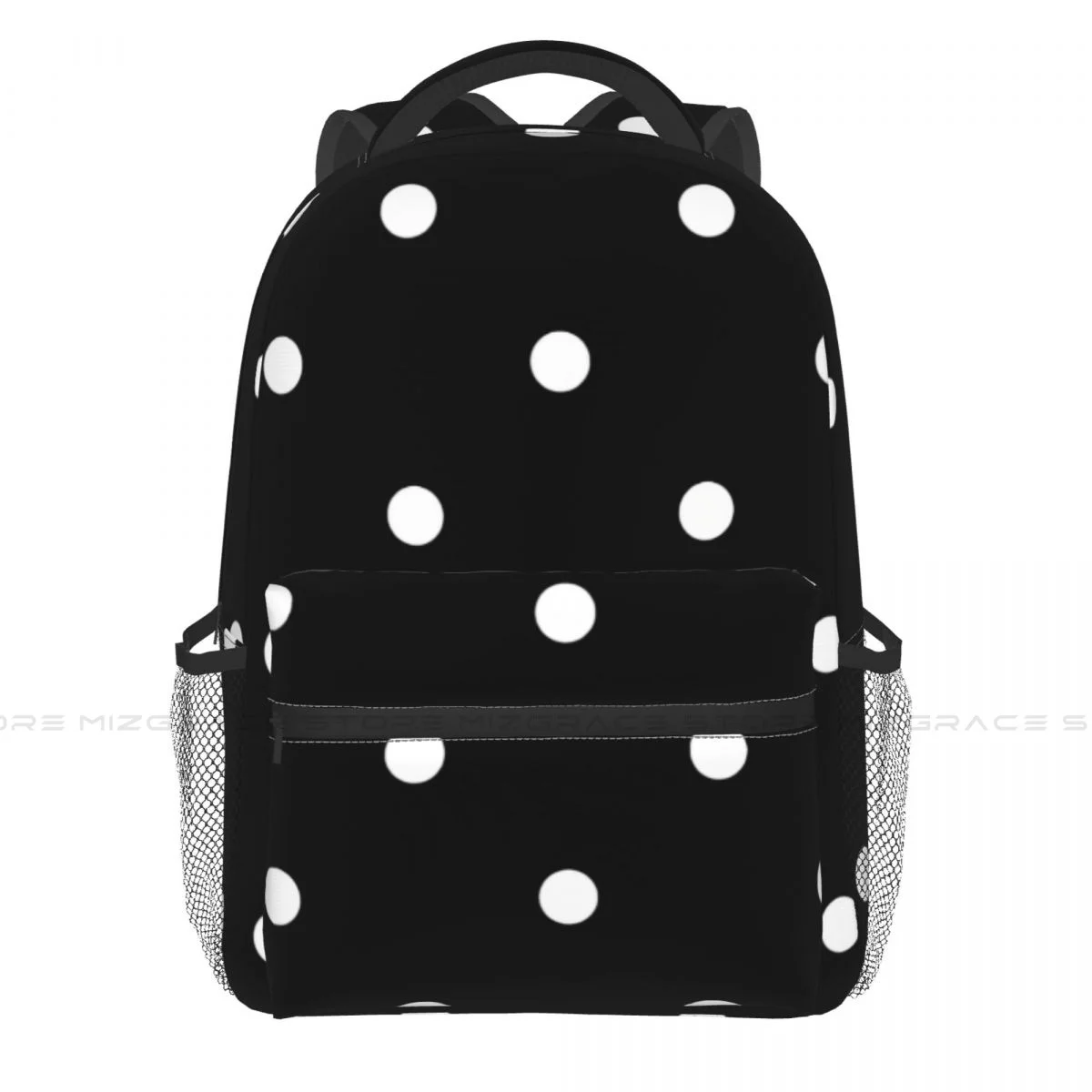 

Back To School Polka Dots Backpack School Boy Girl Travel Soft Rucksack Casual Laptop Bag