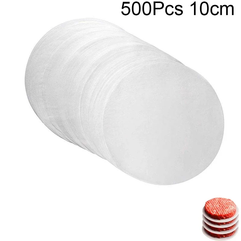 500 Stück Hamburger-Patty-Papier, Wachspapier zum Separaten gefrorener gepresster Patty-Papier für Burger-Patty-Papier