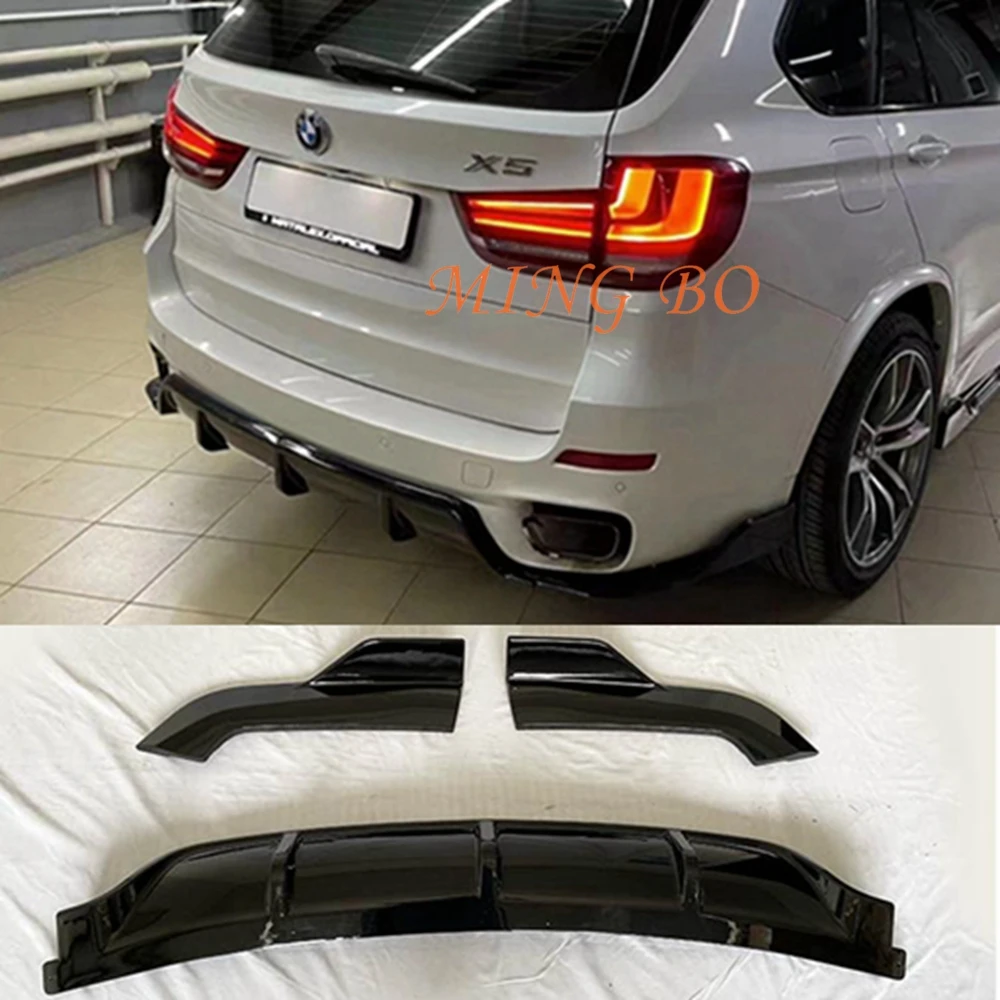 

Rear Bumper Diffuser Lip For BMW G05 X5 M Sport 2019-2020 Glossy Black For BMW X5 F15 Car Lower Body Kit Exhaust Guard Splitter