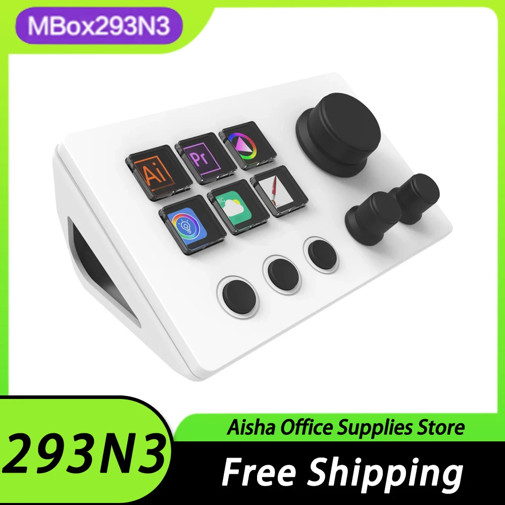 

MBox 293N3 Streamdeck Visual Mini Keyboard 12Keys Button Living Controller Multifunctional Knob For Windows Macos Desktop Decora